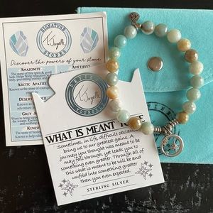 *LIKE NEW* T.Jazelle “What’s Meant To Be” Amazonite bracelet; sterling silver